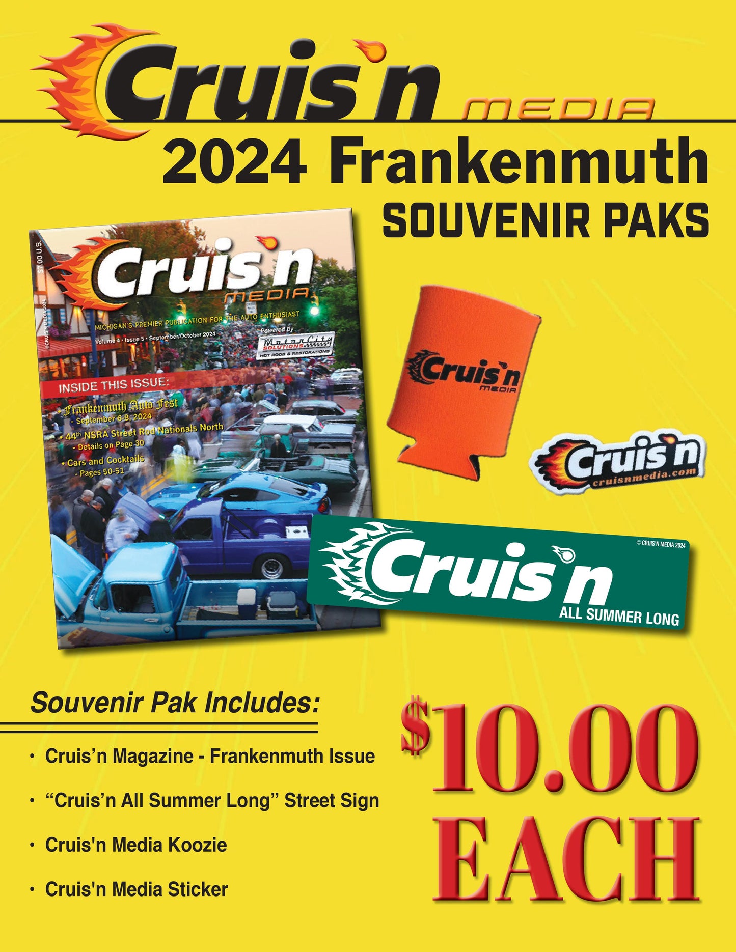 Cruis'n Media Frankenmuth Auto Fest Souvenir Pack 2024