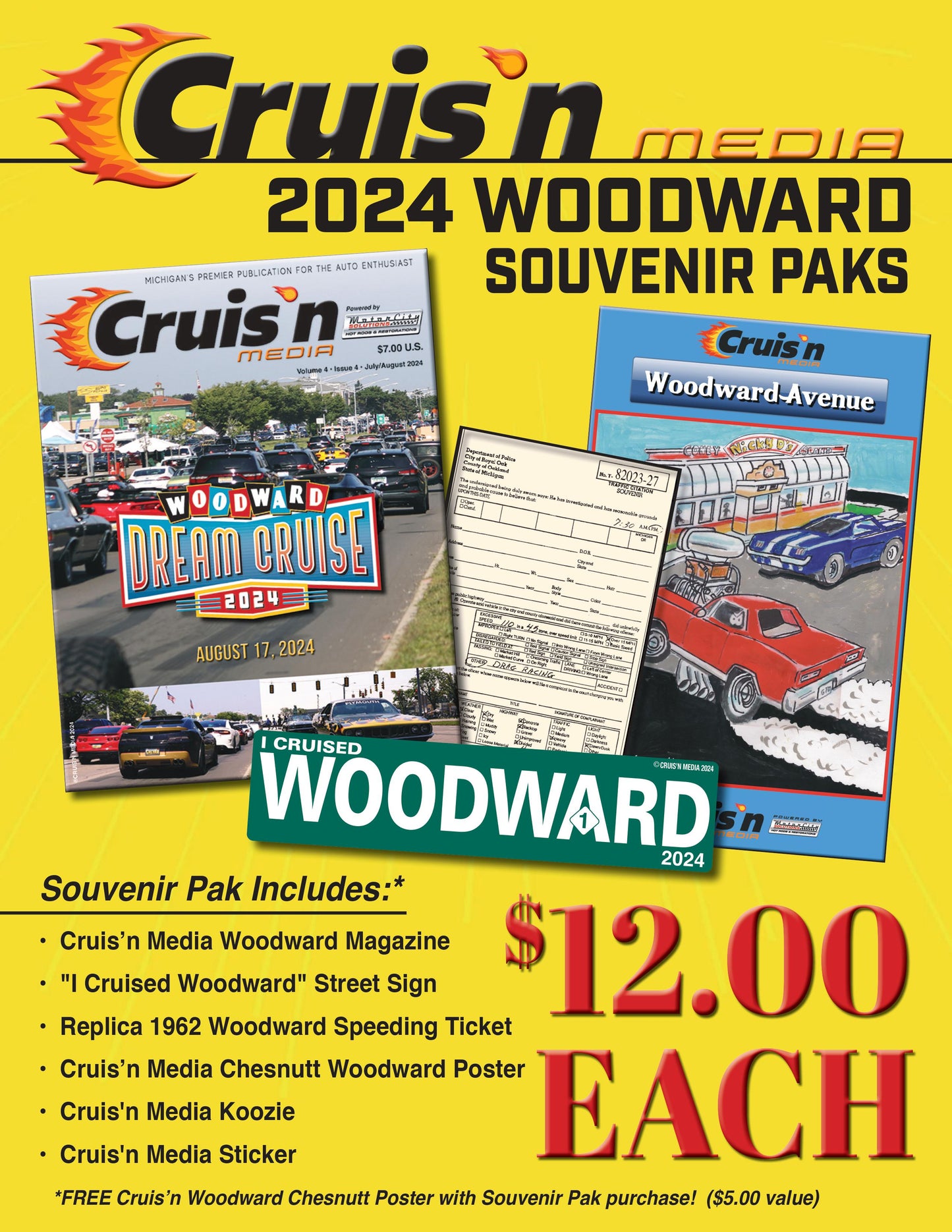 Cruis'n Media Woodward Souvenir Pak 2024